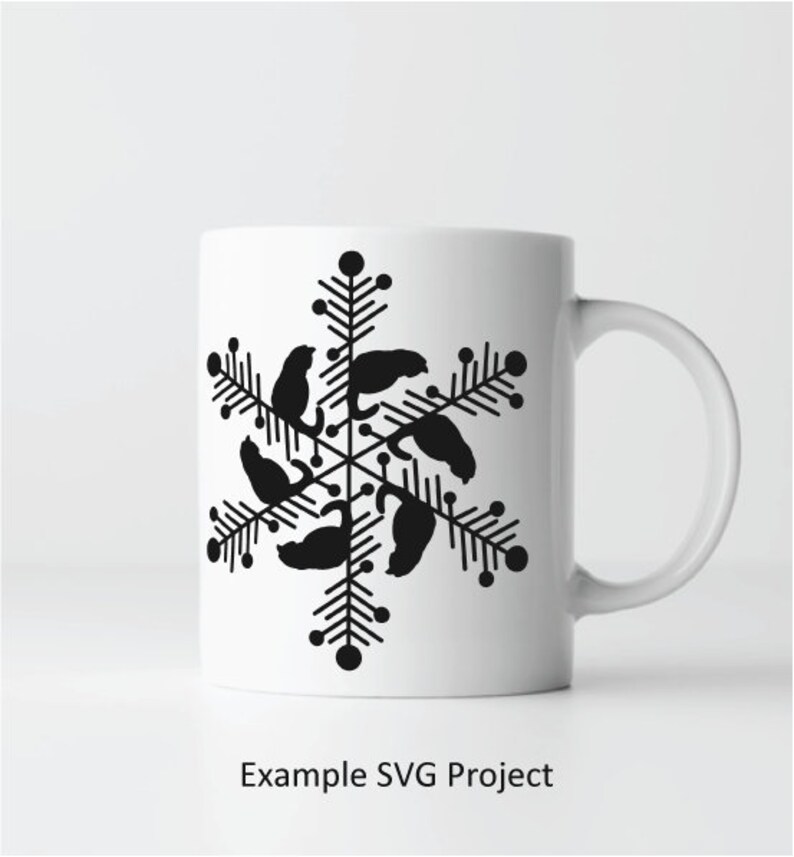 Cat Snowflake - SVG - Cricut Svg, Cameo Svg, Vector File, Cutting File ...