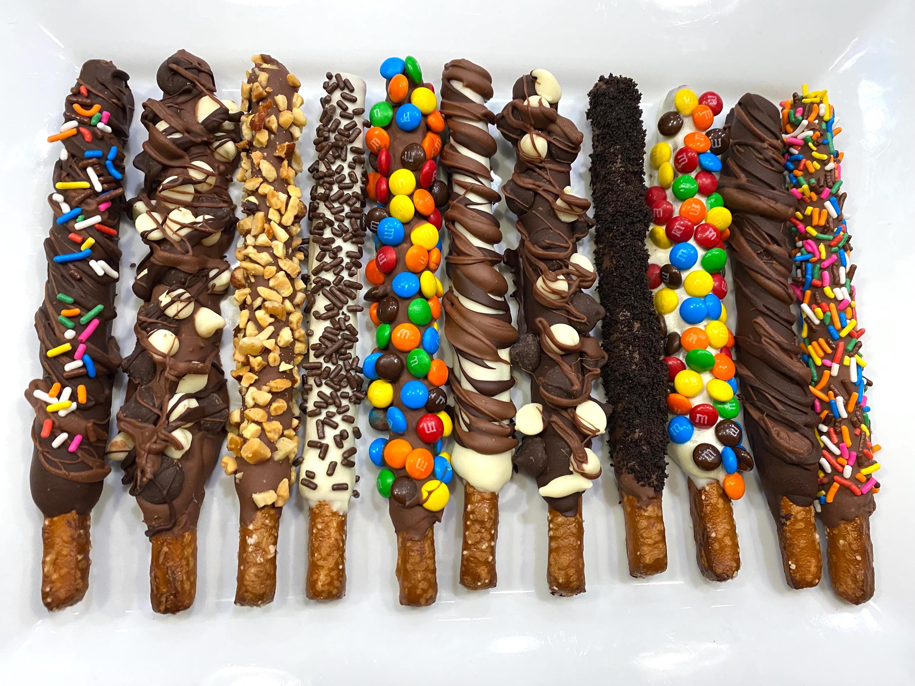 Double Dipped Chocolate Covered Pretzels - Gourmet Sweet and Salty Treats for Holidays and Special Occasions