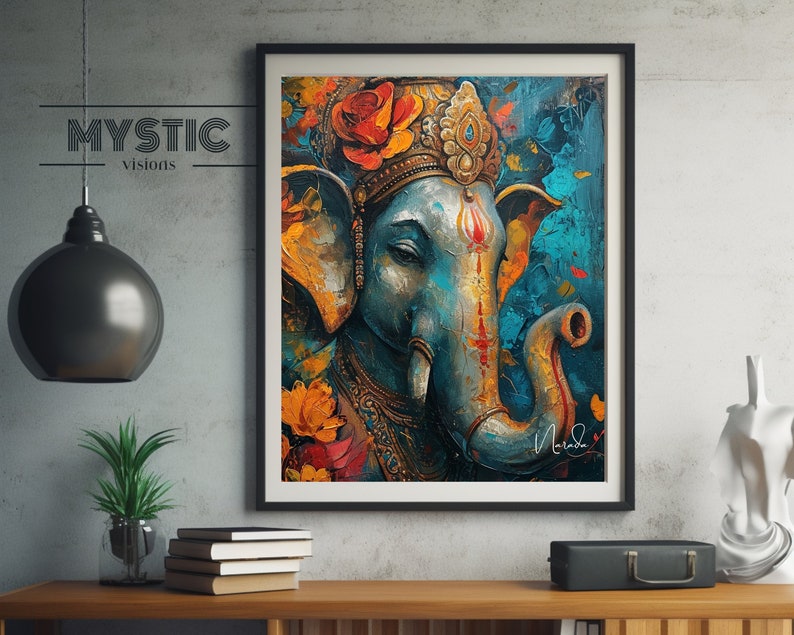 Ganesha Print,lakshmi Poster,sri Yantra Art,hindu Wall Art Hindu