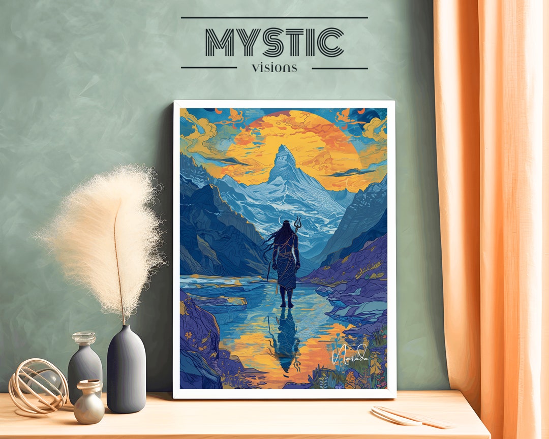 Shiva Wall Art, Digital Download, Hindu God Illustration, Hindu God Art ...
