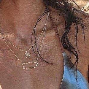 Puerto Rico Isla de Encanto Necklace
