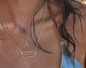 Puerto Rico Isla de Encanto Necklace