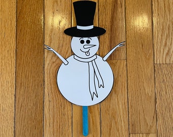 Snowman Emotions Stick Puppets