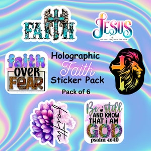 Stickers chrétiens, stickers religieux, stickers foi, stickers holographiques, cadeau pour