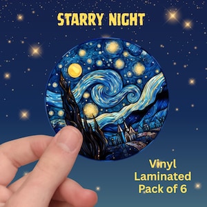 Stickers nuit étoilée Van Gogh, stickers nuit étoilée, stickers art Van Gogh, idée cadeau pour