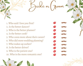 Four Wedding Shower Games/Bridal Shower Games/ Games/ Party Games/ Wedding /Bundle