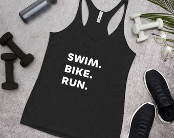 Swim Bike Run Tank Top/ Ironman Tank Top/ Triathlon Tank/ Tank Top/Tank-Top