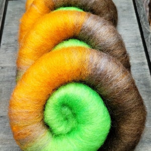 Rolags, Puni, Spinning Fiber, Hand Pulled Rolag, 1 oz