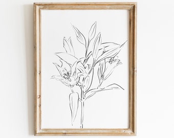 Vintage Botanical Wall Art,Flower Wall Art,Botanical Print,Floral Wall Art,Minimalist Wall Art,Boho Wall Decor,Living Room Wall Art