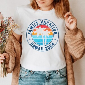 Custom Hawaii Family Shirts, Hawaii Trip T-shirts, Custom Personalized Family Vacation Hawaii Shirts, Ohana Means Family T-shirts