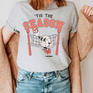 Volleyball Game Day Shirt, Volleyball Vintage Retro T-shirt, Tis The Season Volleyball T-shirt
