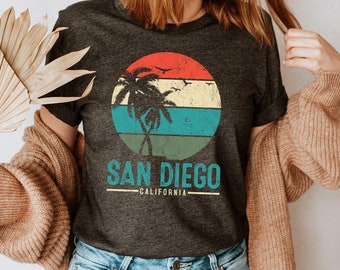 San Diego Shirt, San Diego California Trip Shirts, Travel Shirts, Personalized Travel T-shirts, Vintage San Diego Shirt