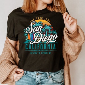 San Diego Vacation Shirt, San Diego California Trip Shirts, Travel Shirts, Personalized Travel T-shirts, Vintage San Diego Shirt