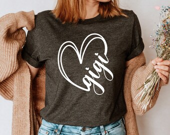 Gigi Gift Shirt, Personalized Grandma Shirt, Personalized Grandma Gift, Custom Grandma Gift, Custom Grandma T-shirt, Gigi Love Shirt