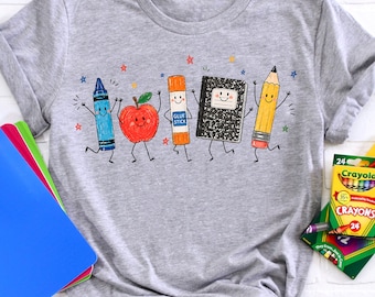 Camiseta de regreso a clases, camisetas personalizadas para profesores, camiseta personalizada para profesores, camisetas escolares personalizadas