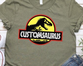 Custom Jurassic Shirt, Custom Text Dinosaur Jurassic T-shirts, Jurassic Group Matching Trip Shirts