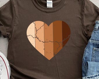 Melanin Heart Shirt, Black Love Melanin Shirt, Black Women Outfit, Black Woman Gift, Melanin Love Shirt, Melanin Shades Heart Shirt
