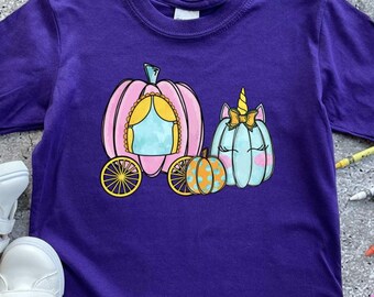 Halloween Girl Shirt, Personalized Halloween Kids Shirt, Girls Halloween, Fall Girls Pumpkins Shirt, Pumpkins Girls T-shirts
