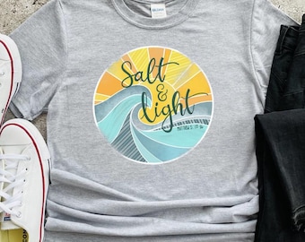 Salt Light Bible Verse Scripture Shirt, Christian Apparel