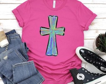Jesus Cross T-shirt, Christian Apparel, Christian Tees