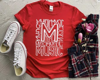 Music Teacher Shirt, Music Teacher Gift Tee, Custom Teacher Shirt, Custom School Shirts, Custom Teachers Team Tees
