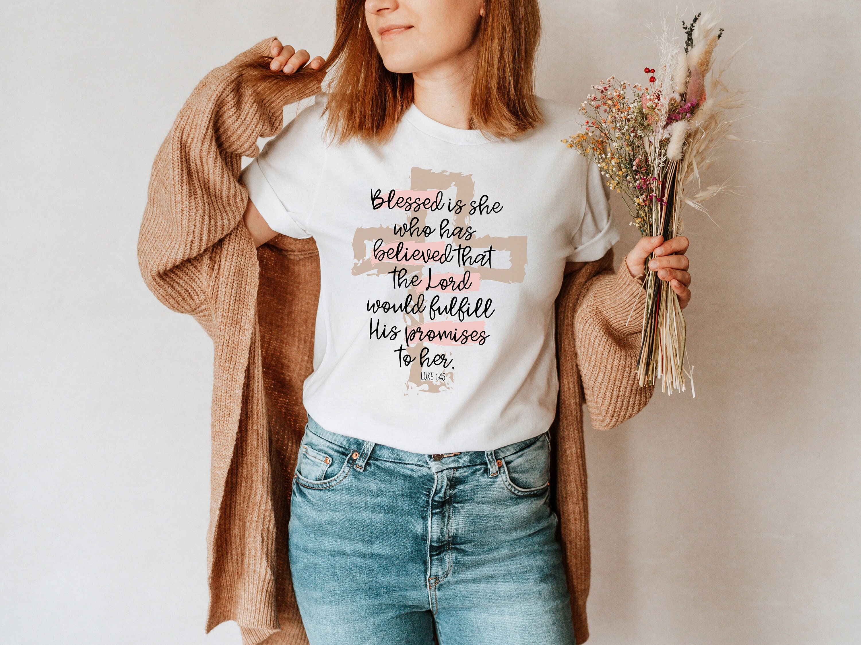 Luke 1 45 Shirt - Etsy Luke 1 45 Shirt - Etsy