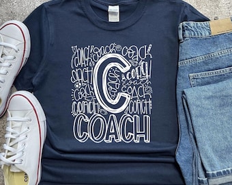 Coach Shirt, Custom Sports Shirt, Coach Gift Shirt, Custom Outfit, Coach Game Day Shirt