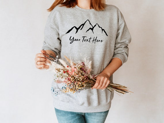 Personalized Mountains Sweatshirt, Custom Mountains Sweater, Personalized Trip Sweatshirt