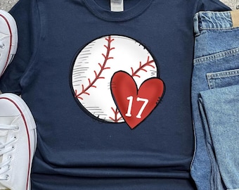 Custom Baseball Game Day Shirt, Personalized Number Name Baseball Mom Shirt, Custom Sport Game Day Shirts