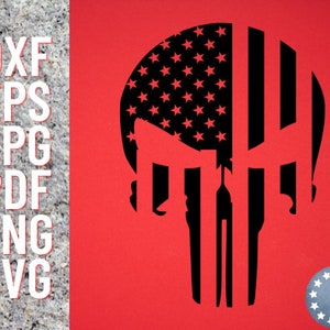 American Flag Punisher Skull Digital Download
