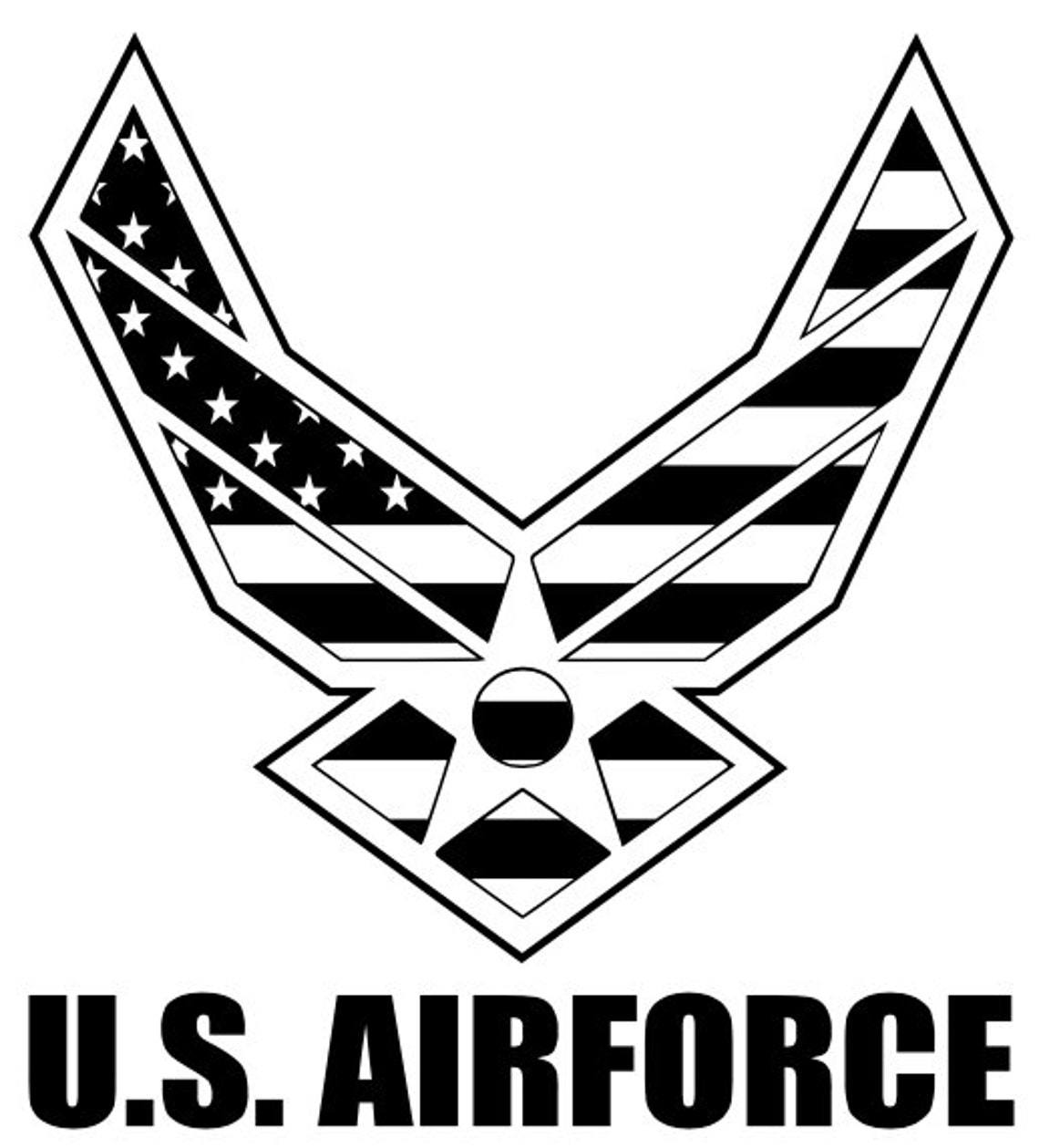 US Air Force United States Flag Logo USAF Emblem Military - Etsy