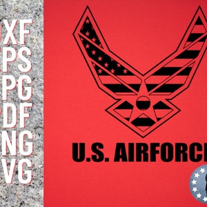 US Air Force United States Flag Logo USAF Emblem Military Digital File SVG dxf eps jpg pdf png