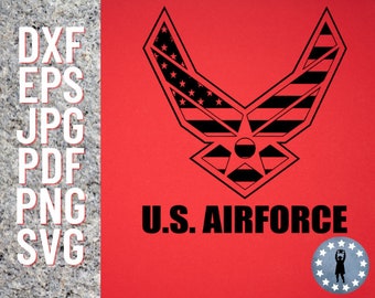 US Air Force United States Flag Logo USAF Emblem Military Digital File SVG dxf eps jpg pdf png