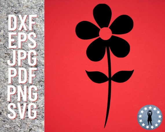 Daisy Flower With Stem Digital File SVG Dxf Eps Jpg Pdf Png - Etsy