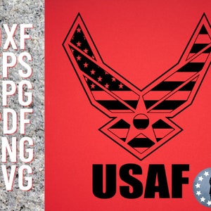 US Air Force United States Flag USAF Wings Digital File SVG dxf eps Jpg pdf png