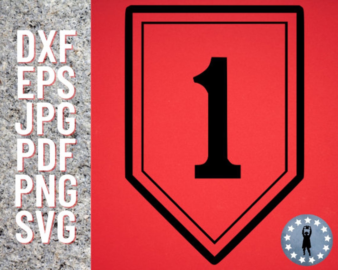 US Army Big Red 1 One 1st Infantry Division BRO Digital File SVG Eps Dxf Jpg Pdf Png Etsy