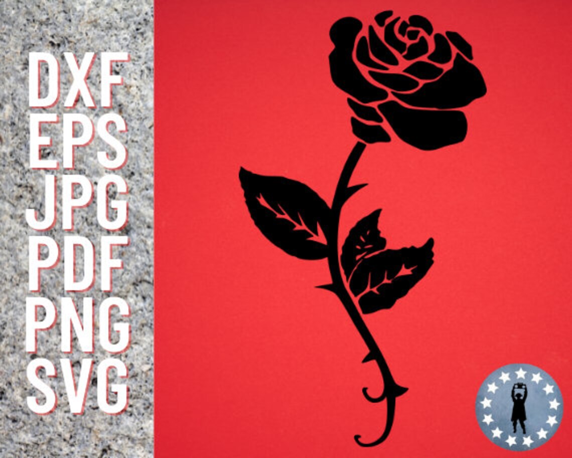 Rose Flower Digital File SVG Dxf Eps Jpg Pdf Png - Etsy