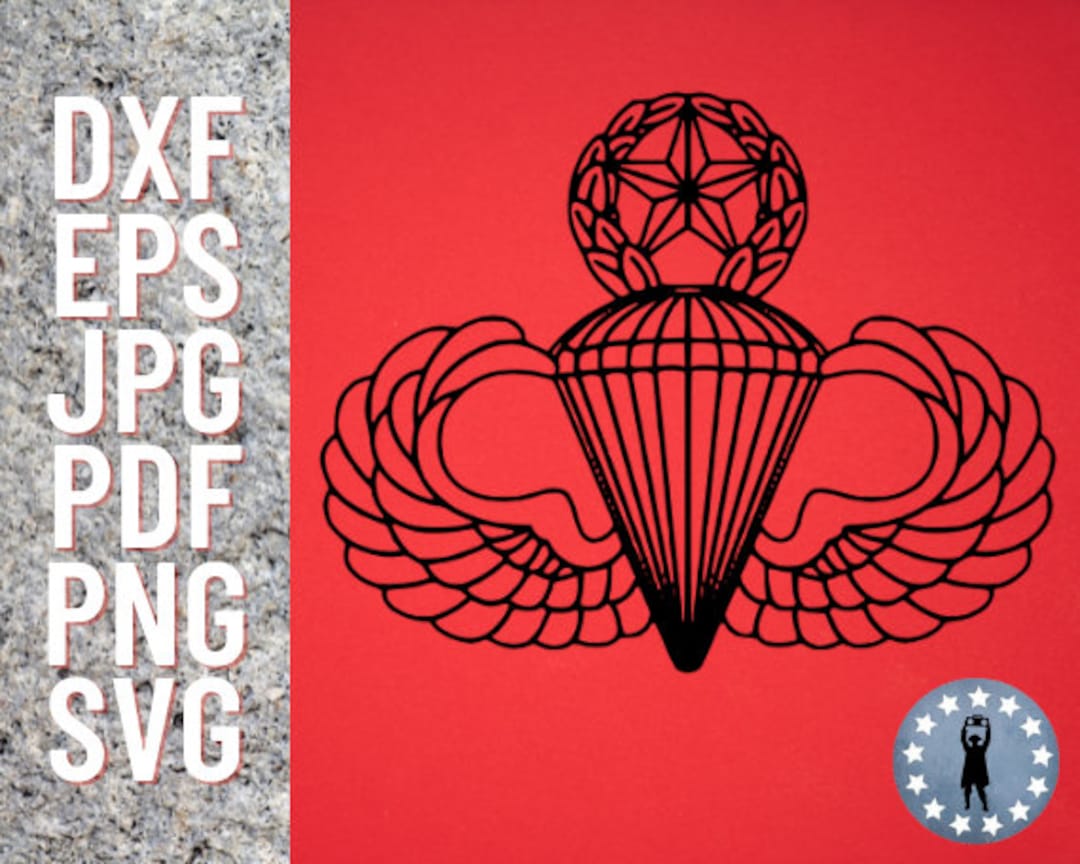 US Master Parachutist Badge Jump Wings Army Air Force Digital File