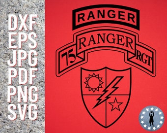 US Army 75th Ranger Regiment Archivo digital SVG dxf eps jpg pdf png