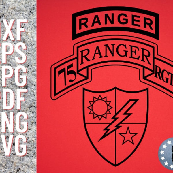 US Army 75th Ranger Regiment Digital File SVG dxf eps jpg pdf png