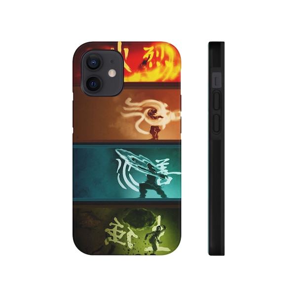 4 Elemental Design, ATLA Animation - Tough cases for iPhone (4 Elements design)