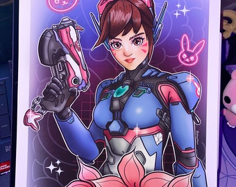 Overwatch D.va Bikini Cosplay Print 8.5x11 - Etsy