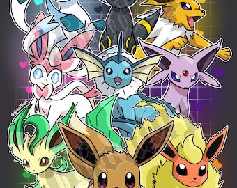 Let's Go! ピカチュウ&イーブイ ポスター A3 11x17 - Etsy 日本