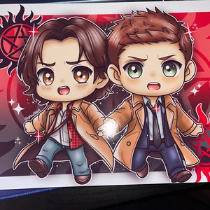 Sam e Dean - Sobrenatural Impressão A4