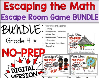 Escape Room Bundle - 4th Grade Standards