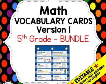 Engage NY 5th Grade Vocabulary Word Wall - BUNDLE - Modules 1-6