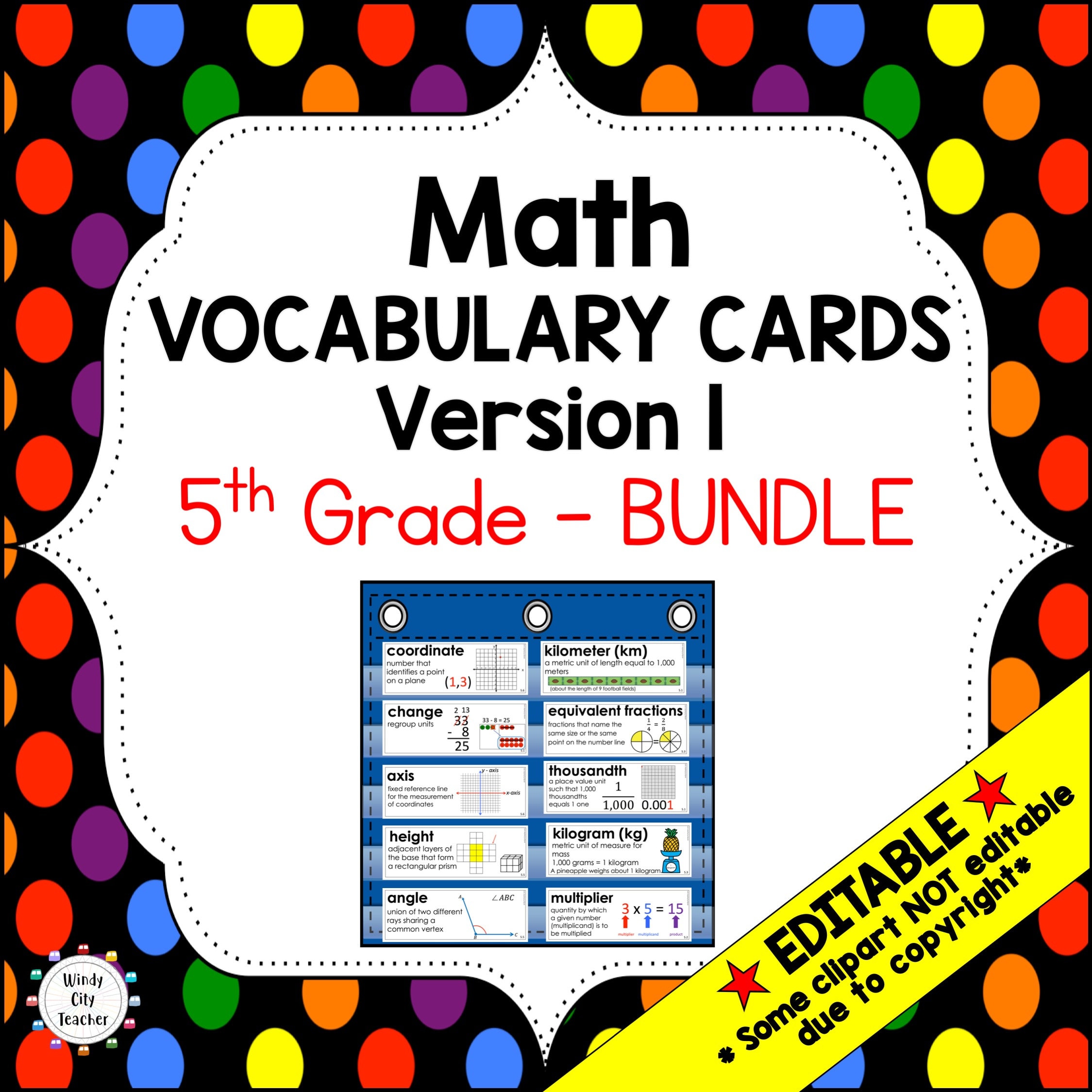 Florida's B.E.S.T. K-5 Math Word Wall & Vocabulary MEGA BUNDLE