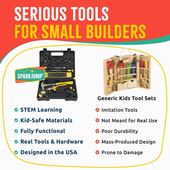 Kids Deluxe Tool Set - Etsy