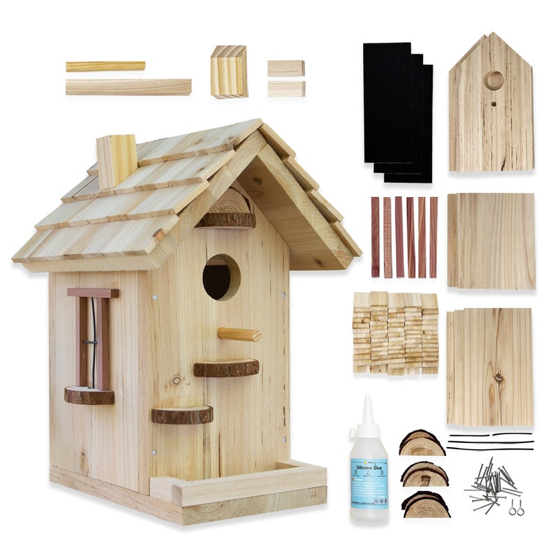 Premium Birdhouse DIY Woodworking Kit image 2