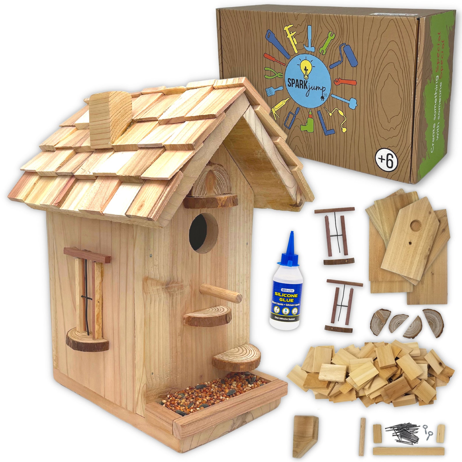 DIY Paintable Birdhouse Kit for Kids